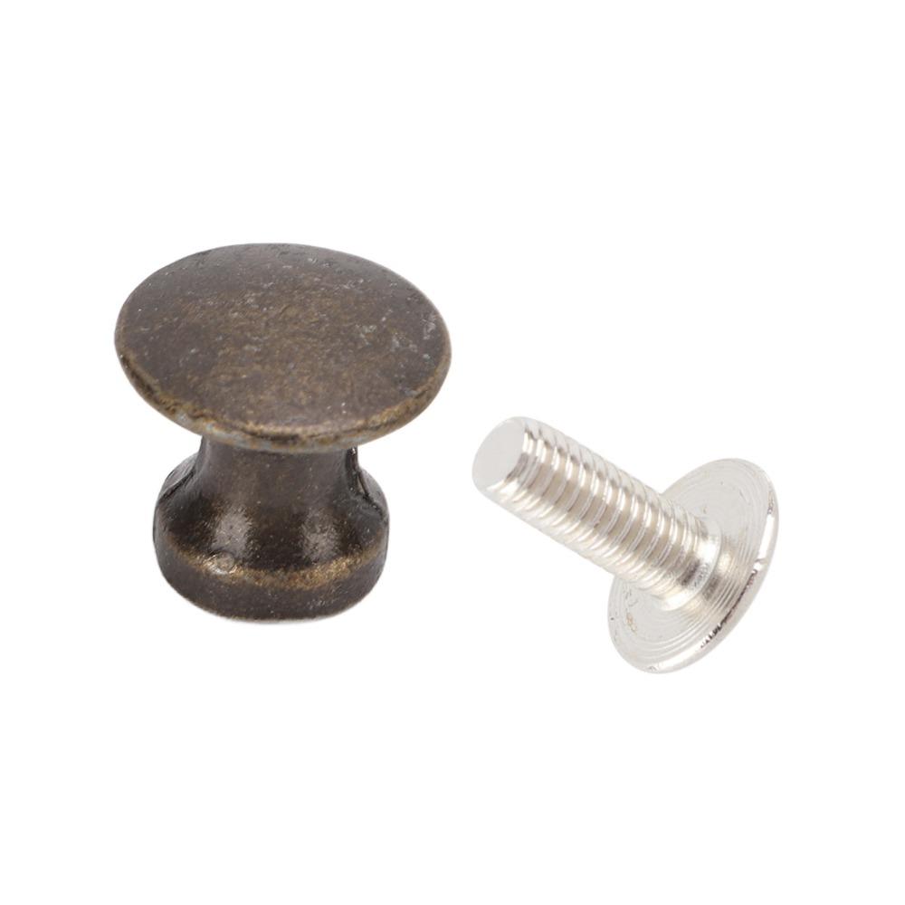 20pcs Cabinet Handle Zinc Alloy Single Hole Handle 12x11MM Bronze Drawer Pulls Round Head Vintage Cabinet Knobs Jewelry Box