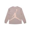 Air Jordan Logo Back Crew Neck Long Sleeve T-Shirt Men Tops Malt-Yellow DO2319-245