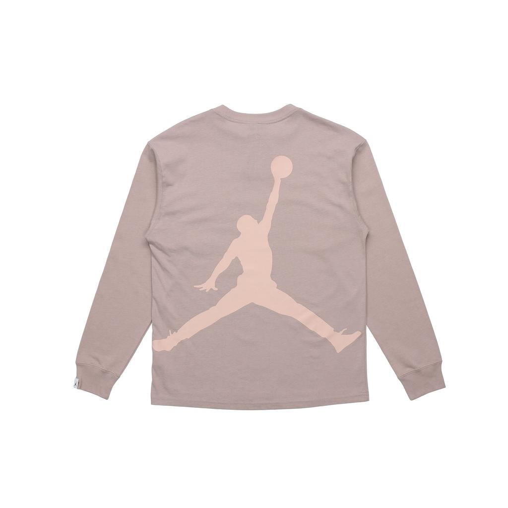 Air Jordan Logo Back Crew Neck Long Sleeve T-Shirt Men Tops Malt-Yellow DO2319-245