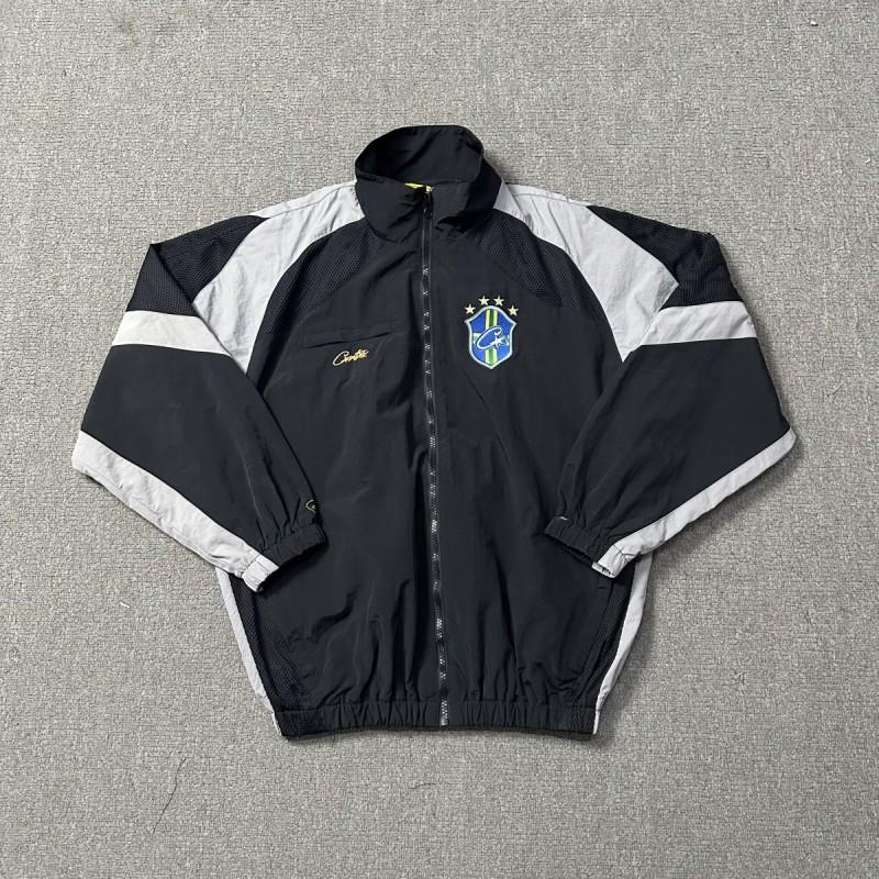 Giacca a vento con cappuccio da uomo con nastro riflettente, giacca softshell casual sportiva, autunno
