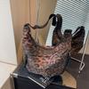 Leopardenmuster Leinwand Knödeltasche, Sportlicher Stil, Lässige und Vielseitige Beliebte Stofftasche, Tragbare und Modische Einzel-Schulter Crossbody-Tasche