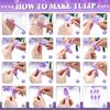 200PCS Tulip Pipe Cleaners for Craft, Chenille Stems with Flower Pole, Flower Core & Gardening Tape, Arts & Crafts for DIY
