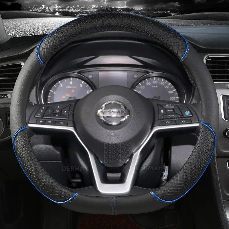For Nissan Kicks P15 D15 2016~2023 Car Steering Wheel Cover Non-slip PU Leather Auto Accessories Fast Shipping