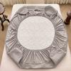 Waterproof Cotton Mattress Cover with Pillowcase Throw Fitted Sheet, Bed Replacement Protector Elastic Bands Non Slip Adjustable