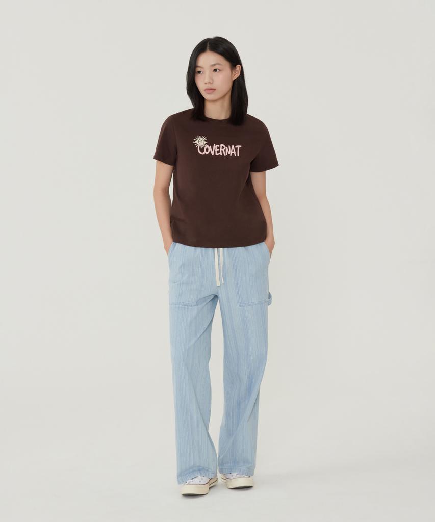 COVERNAT WOMAN Soleil Graphic T-Shirt Ivory