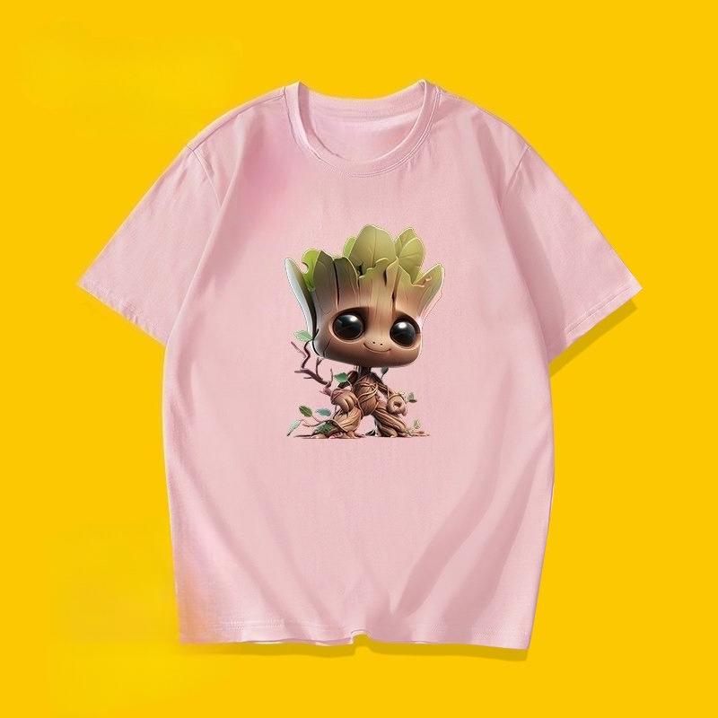 Baby Groot Kids Cotton TShirt Boys Girls Family Matching Casual Tee Cute Superhero Print Summer Tops for Fans