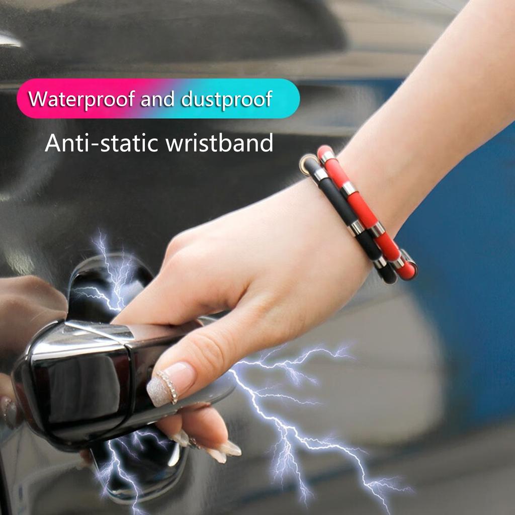 Justerbara Energiband i Silikon Antistatiska Eliminering Vattentätt Armband för Fabriks- och Laboratoriebruk