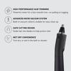 Panasonic Men's Ear and Nose Hair Trimmer with Vacuum Cleaning System, Wet/Dry, Hypoallergenic, High-Performance Dual-Edge Blade - ER-GN70-K, Black