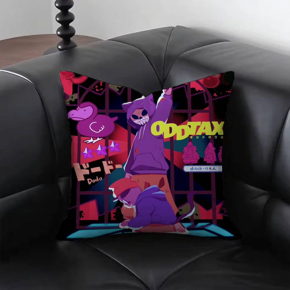 Mystery Animated Movie O-Odd Taxi Pillow Case Sofa Cushion Cover Room Home Decoration