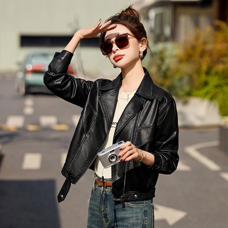 Women's PU Leather Jacket - Spring/Autumn 2025 Stylish & Versatile XG9972