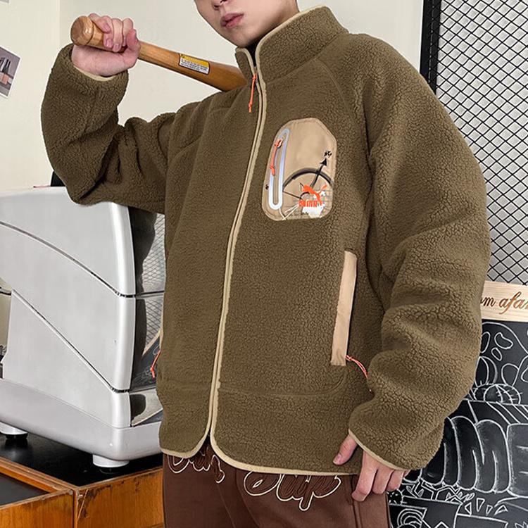 PUMA Men's Graphic Polar Fleece Jacket 'Brown' 624528-93