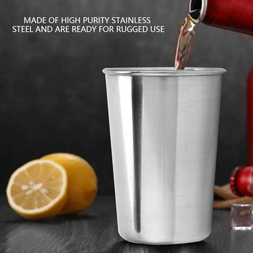 4KS Nerezové hrnky 170ml Mini sada Venkovní Praktická Cestovní Mini sada Sklenice Na Whisky Víno Kuchyně Jídelna Bar Domácí Nástroje