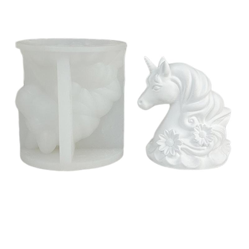 Horse Statue Silicone Candle Molds Food Safe Silicone Temperature Resistant for Resin Casting Candle Chocolate Baking