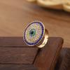 Hot Selling New Style with Exaggerated Temperament, Devil's Eye Full Diamond Opening Ring