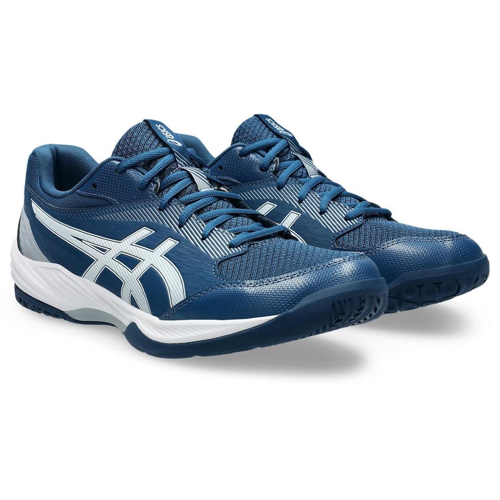 Asics 4 Indoor Sports Size 401 2E GEL-TASK Shoes, 1071A103, Men's, (Mako Blue/White), 25.0 Cm,