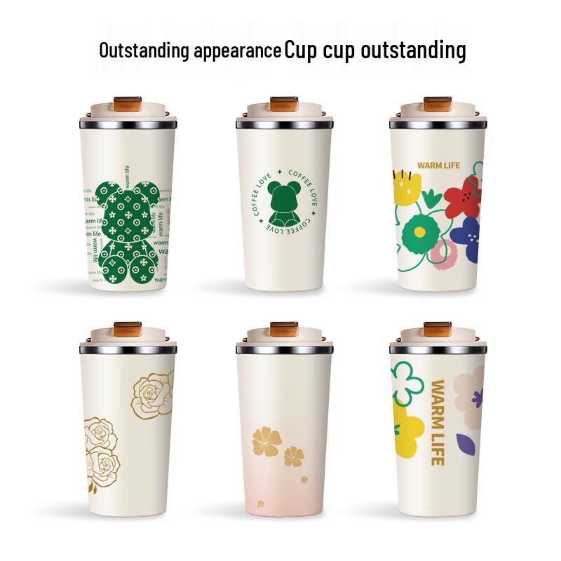 Portable Ceramic Lined Stainless Steel Insulated Coffee Tea Cup