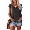 Solid Color V-Neck T-Shirts Made from Colorful for Spring And Summer