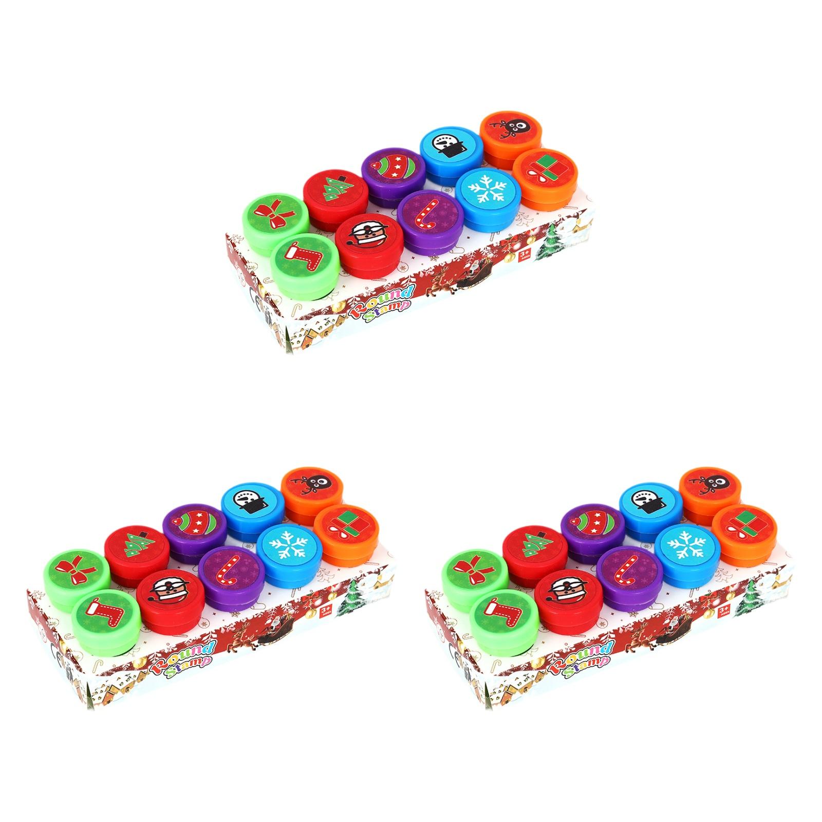 30 Pieces Christmas Stamps Xmas Stamps Cartoon Handmade Decorative Holiday