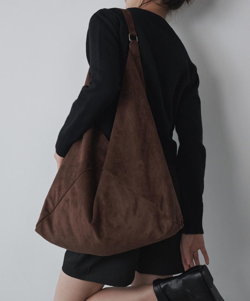 Salt And Chocolate Mare Suede Maxi Shoulder Bag 452531001 (Brown)