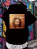 Casual Hoodie with "The Miseducation of Lauryn Hill" Graphic - Black Pullover with Orange Portrait