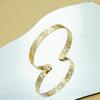 Gold Plated Half-Open Hollow Star Moon Bracelet - Women’s Cuff, Colorfast