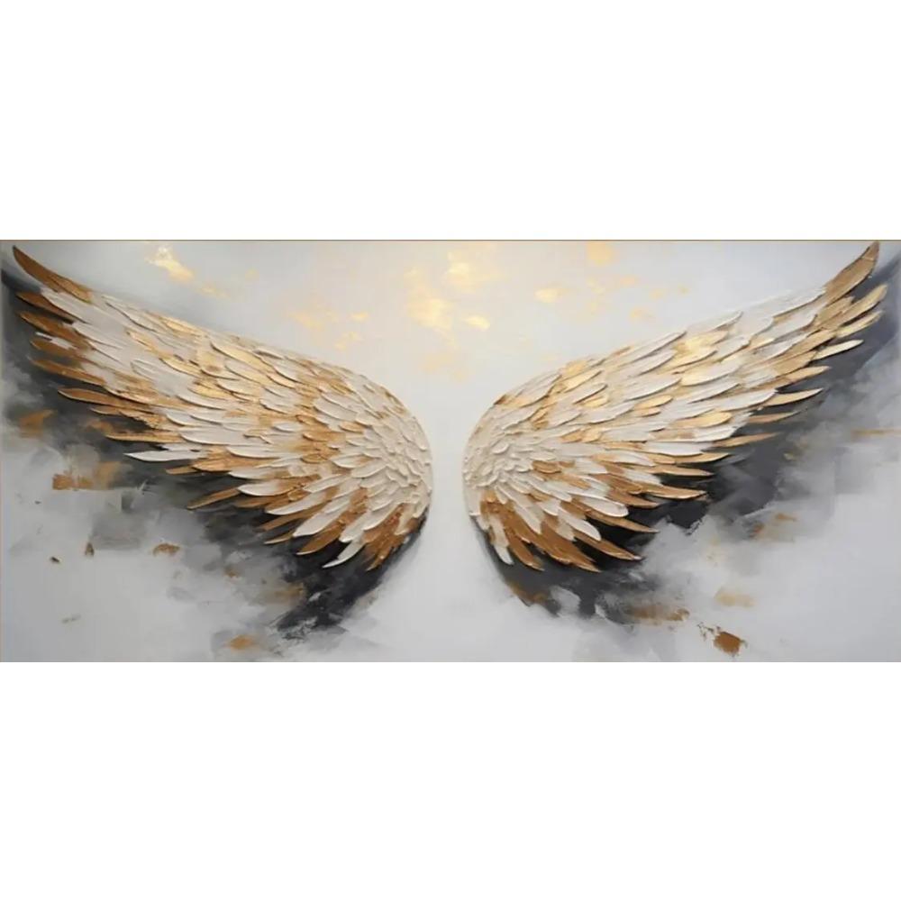 Abstract Angel Wings Canvas Painting Vintage Wall Art Black and White Wings Poster Print For Bedroom Living Room Home Decor