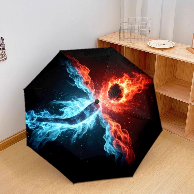 IceFireSports Pattern Pattern New Style Umbrella, 1 Piece Automatic Folding Umbrella, Portable Travel Umbrella, Outdoor Umbrella, Birthday Gift
