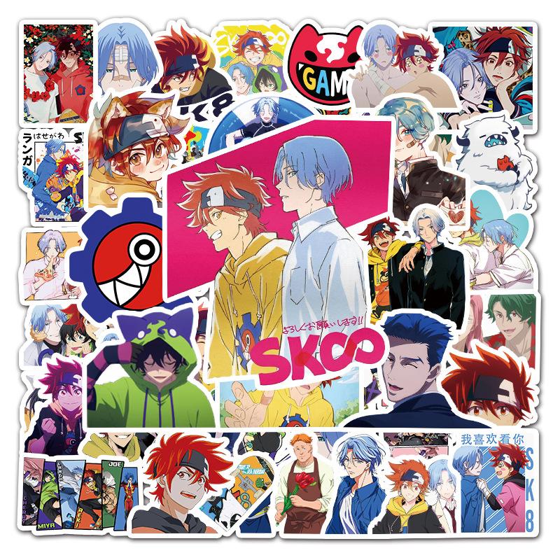 50 Cartoon Japanese Cartoon Creative Graffiti Notebook Hand Account Suitcase Refrigerator Decoration Stickers