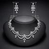 Exquisite Simple Women Jewelry Set 2 PCS Cubic Zirconia High Quality Saudi Arabia Bridal Wedding Jewellery Accessories
