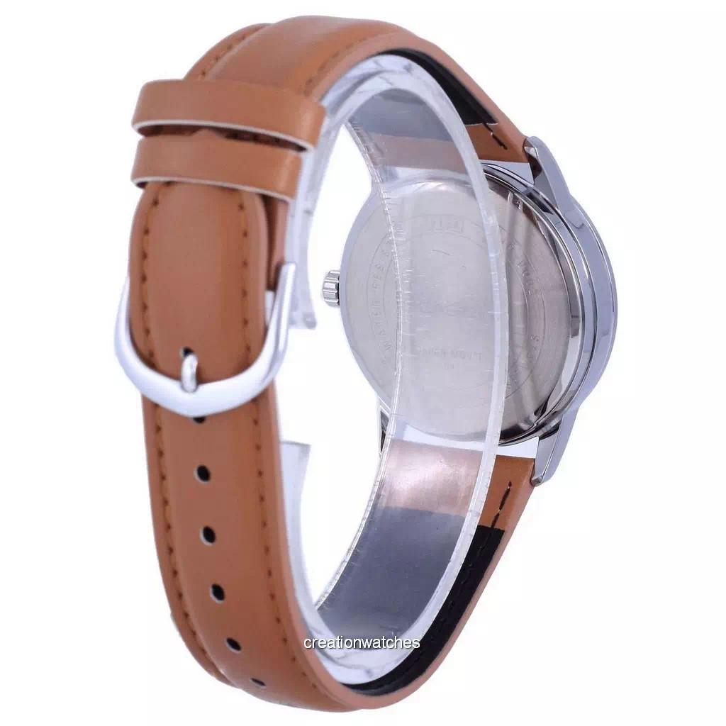 Casio Maroon Dial Stainless Steel Analog Quartz MTP-V002L-5B3 MTPV002L-5 Men's Watch