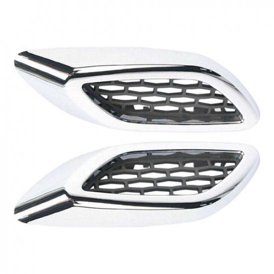 Front RH&LH Side Lateral Chrome Fender Air Vent Trim Bright For Maserati Levante