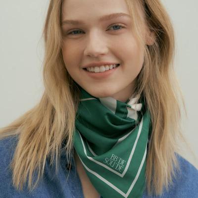 BB’DE SOLI’DE Symbol Cotton Scarf - Green
