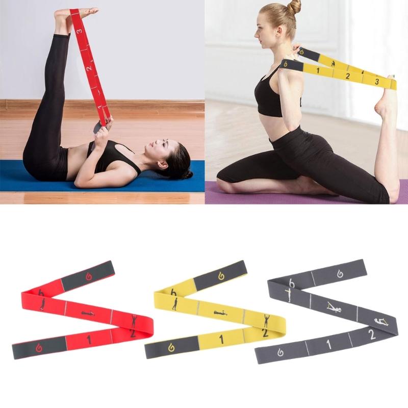 Stretching Strap, 8 Loop Yoga Straps for Stretching, Elastic Stretch Strap Stretch Band for Exercise Yoga Fitness Gym