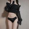 Sexy Underwear Letter Thong Women's Sports Fitness Traceless Tide Metal Hollow Sexy Hottie Swimsuit Panties