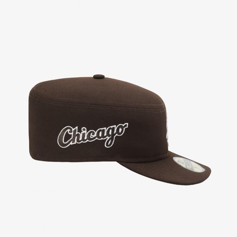 New Era Chicago White Sox Fillbox Pitted Cap Burnt Wood