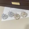 Exquisite Snowflake Zircon Pearl Earrings: Unique Versatile Studs for Women
