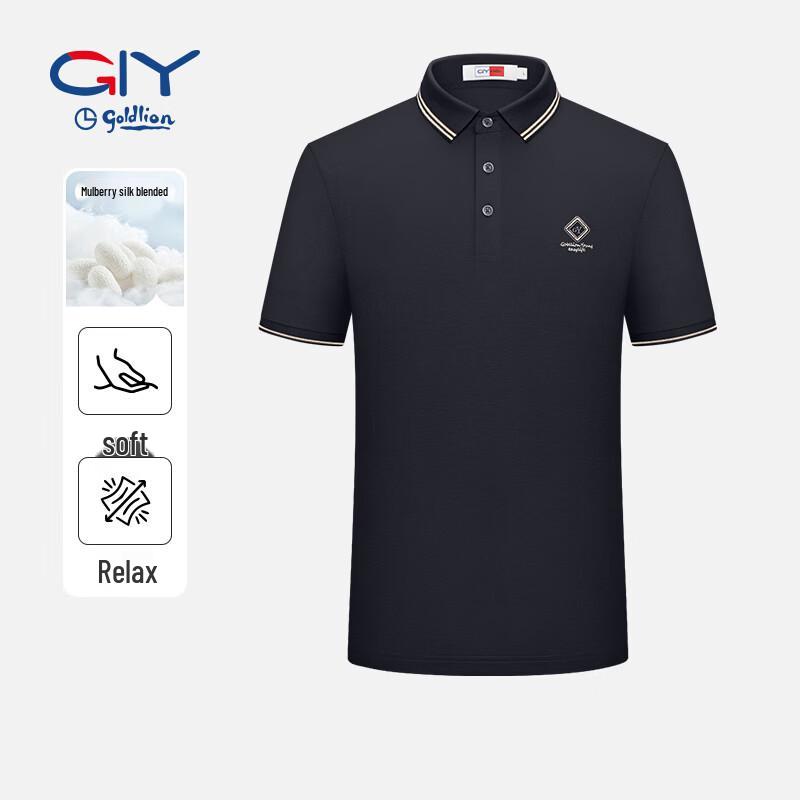 

Goldlion Men s Silk Blend Short Sleeve Polo Shirt 3XL