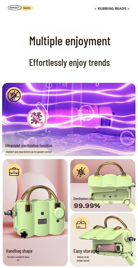 Mini Vibrador Elétrico Retrátil Automático K Bag para Homens e Mulheres Uso Anal