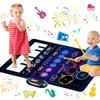 Klaviermatte, Musikalische Sensorik-Spielmatte Klaviertastatur & Jazz-Schlagzeug Musik-Klaviermatte mit 2 Schlägeln für Kinder Instrumentenbildung Geschenk