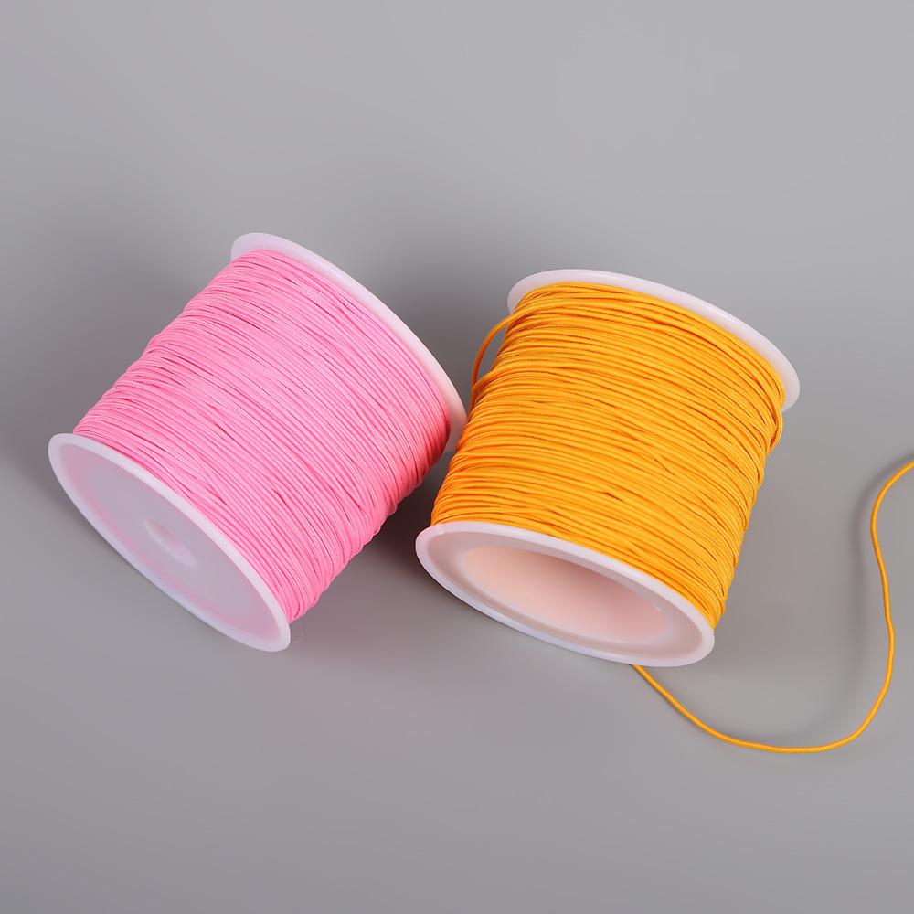 Colorful Core-Spun Elastic Cord for DIY Jewelry & Bodhi Bracelets - Wear-Resistant and Perfect for Knotting