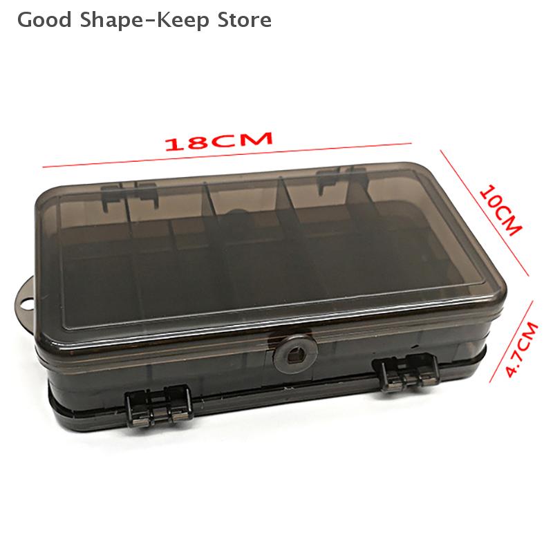 Portable Double Sided Split Bait Box Fishing Gear Accessories Crank Jig Head Hook Set Soft Bait Lure Storage for Angling