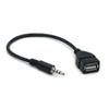 3.5mm 1/8 Inch AUX Sound  Plugs Male To USB  Female OTG Adapter Converter Cable for Playing Music with U-Disk In Car