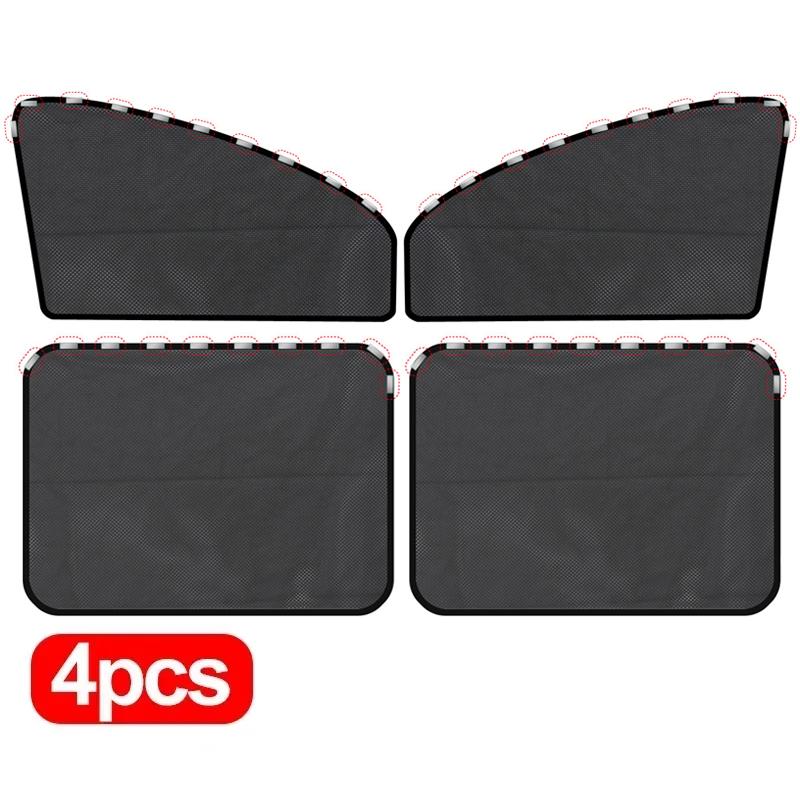 1-1pc Magnetic Car Window Sunshade Summer UV Protection Universal Foldable Window Sunshades Mesh Vehicle Sunblock Cover Auto Acc