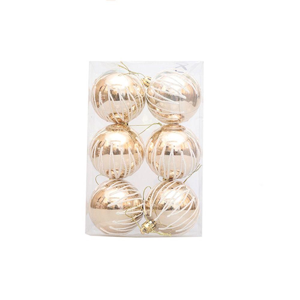 6pcs Cartoon Electroplated Christmas Hanging Balls 6cm Merry Christmas Tree Decor  Children Gifts