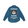 HUMAN MADE Shirts Unisex Blue Lapel Moderate Shirt HM22SH005