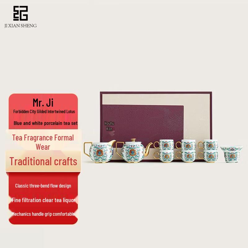 Mr. Ji s Forbidden City Gilt Celadon Tea Set