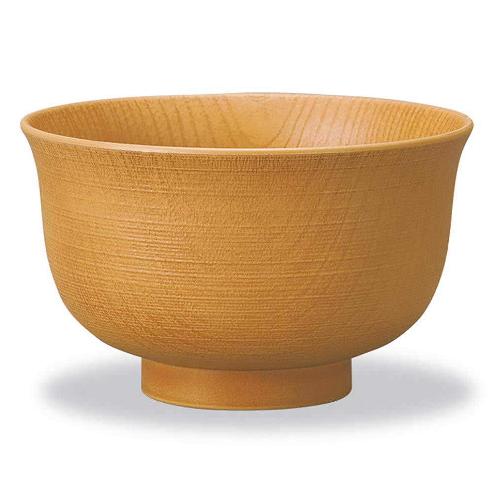 Mitani Yamanaka Lacquerware Soup Yamanaka Curved Zelkova Wood Bowl, Brown, 11cm, Lacquer, Natural, Range-safe, Edge, Grain, M16565-4