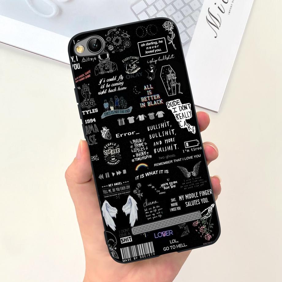 Flower Cover For Xiaomi Redmi 4A 4x Beautiful Moon Night Black Cat Phone Case For Redmi 4x Redmi4a Protection Coque Funda Capas