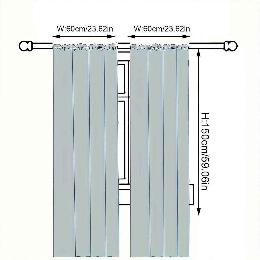 2Pcs Tropical Palm Curta No Rod Blue White Coastal Blackout For Living Room Bedroom Hotel Restaurant Decor
