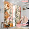 2pcs   plane printing Creative Curtains Bohemian Flowers Colorful Durable Polyester (without rod) Gifts Perfect for Living Room